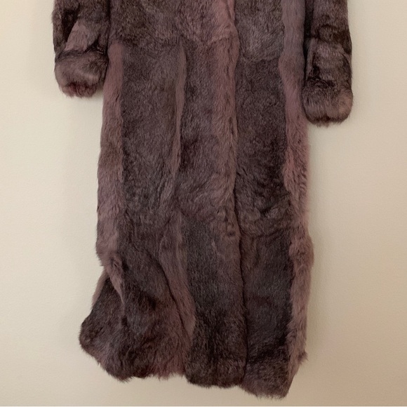 Long Gray Rabbit Fur Coat - Picture 2 of 13